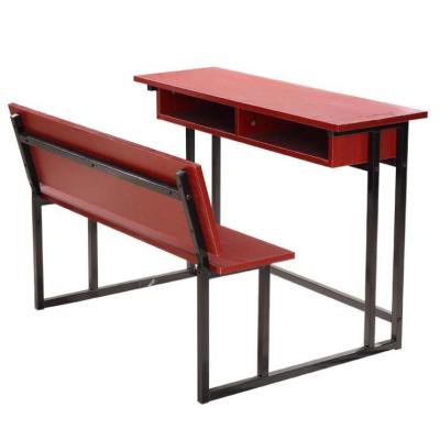 China Double modern school desks and chairs are connected for sale