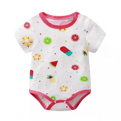 China High Quality 100% Cotton Summer Cheap Baby Clothes Organic Infant Boy Girl Rompers Overalls Cute Cartoon Baby Boy Rompers for sale