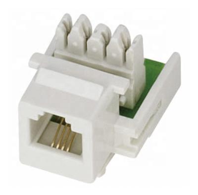 China cat3 rj12 rj11 6p4c 6p6c trapezoidal idc jack rj45 SMB-KJ-C3-002 for sale