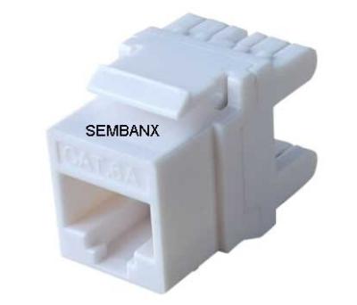 China Keystone Cat6a RJ45 Networking Jack 180 Degree for sale