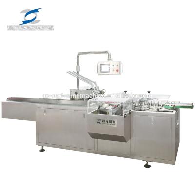 China Food Pizza Pancake Pie Cartoning Machine With Connect To Fomer Machine Auto Feeder for sale