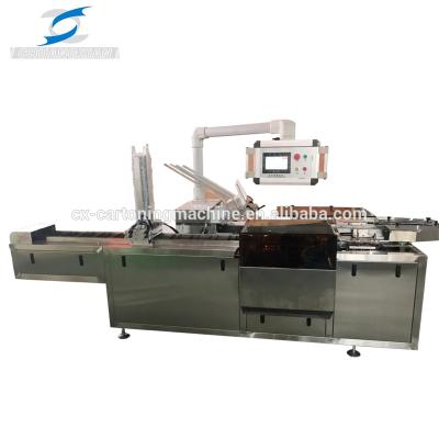 China Food Pharma Blister Carton Packing Machine With Automatic Vertical Blister Loader for sale