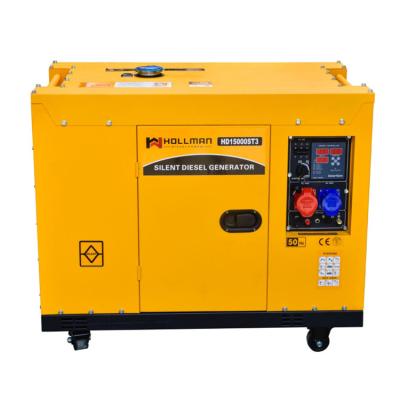 China CE Approved Generator Set Air Cooled Double Cylinder Diesel Generator Price 12kw 15kva Silent Diesel Generator Set HD15000ST for sale