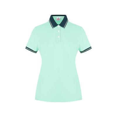 China Factory wholesale anti-pilling polo shirts for women high quality blank 100% cotton female polo shirt for sale