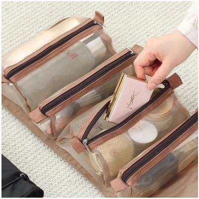 China Fashion Four-in-one universal cosmetic storage bag can be detached large-capacity travel and convenient washing cosmetic bag for sale