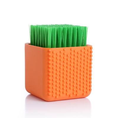 China Sustainable Silicone Clothes Cleaning Brush Soft Stiffens Friction Brush Underwear Laundry Dual-Function Cleaning Brush for sale