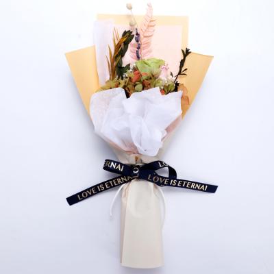 China Wholesale Mini Cute Bouquet Dried Preserved Flower Bouquet Decoration Flower Eternal Bouquet For Gift 17*9*6 for sale