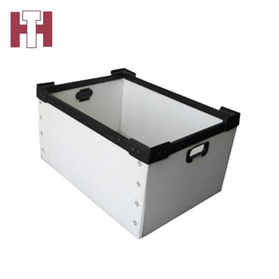 China Sustainable White Corrugated Folding Storage Boxes Bins Supplies for sale