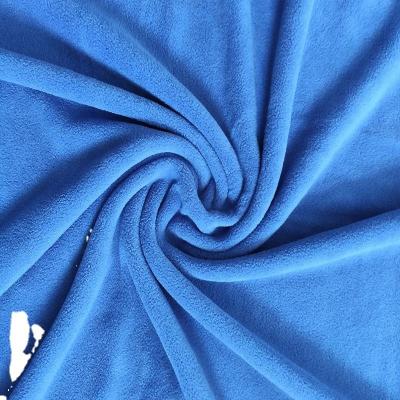 China Breathable Custom Colors Solid Plain Side Brushed Micro Fleece 100% Polyester 150/144 Plain Color Can Be Set Fleece Fabric for sale