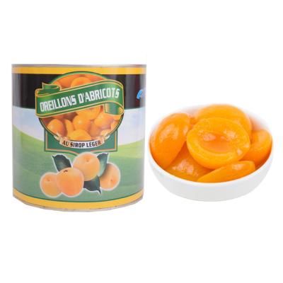 China High quality canned fresh canned apricot in light syrup 580g/425g/820g/3000g for sale