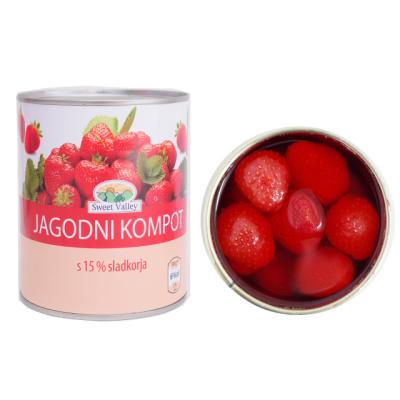 China High Quality Boxed Fruit Strawberry Product Jar Canned Glass Package And Tin for sale