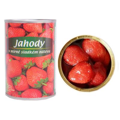 China Strawberry canned and canned high quality tin fruit box for sale