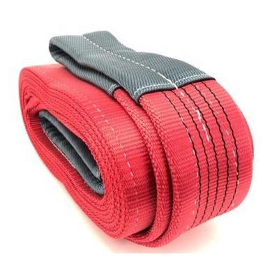 China Goods 1T 25MM Capacity Polyester Lifting Sling Round Webbing Sling Belt for sale