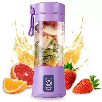 China Mini Electric Juicer Cup For Travel 400Ml Squeezer Juicer Blender Portable Viable Portable Juice Blender 6 Blade Fresh Fruit Smoothie for sale