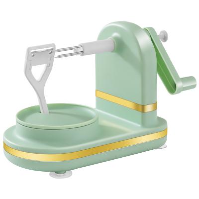 China Viable Hand Crank Operated Home Fruit Peeler Multifunctional Apple Peeler Machine with Apple Slicer Hollow Punch Cutter for Kitchen Convenience for sale