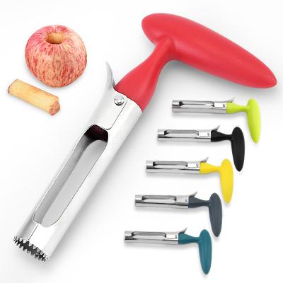 China New Viable Stainless Steel Apple Core Cutter Knife Hollow Punchers Fruit Slicer Multifunctional Cut Vegetable Pear Core Removed Kitchen Tools for sale