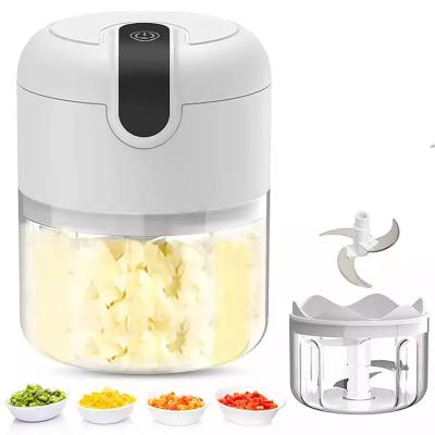 China Viable Electric Ginger Masher Machine Garlic Mincer USB Meat Grinder Kitchen Tools 250ml Mini Garlic Chopper Vegetable Chili for sale