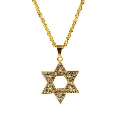 China Other Custom Stainless Steel Hiphop Solomon David Star Jewish Pendant for sale