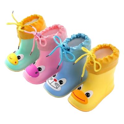 China New Hot Fashion Kids Rainboots Classic Lightweight PVC Kids Water Shoes Rubber Waterproof Rain Boots Kids Baby Cartoon Shoes for sale