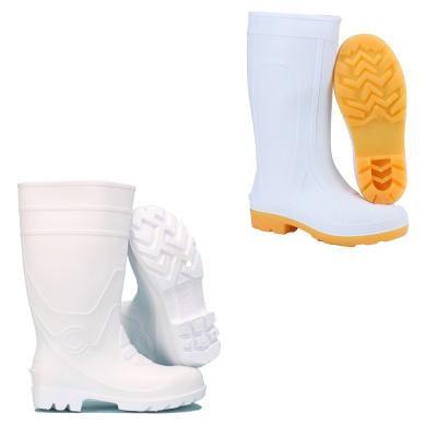 China Lightweight Anti-skid Mens Wellington PVC Rain Boot Waterproof Unisex Rubber Boots Tall For Construction Manufacturer for sale