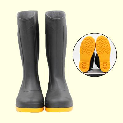 China Manufacturer Steel Toe China Anti Slip PVC Work Boots For Industrial for sale