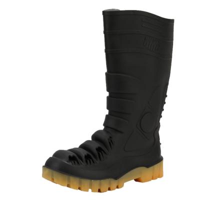 China Factory Direct Selling Steel Toe Factory Color High Men's Insurance Rain Boots for sale