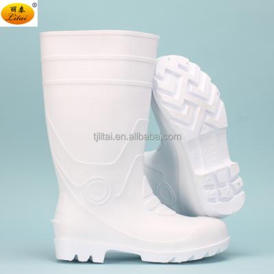 China Hot Selling STEEL TOE White PVC Safety Boots With Steel Toe For Food Industry for sale