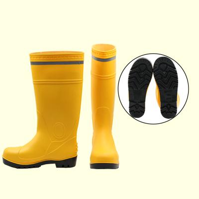 China Lightweight PVC Yellow Rubber Boots Cheapest Price Sole Boots In Agriculture for sale