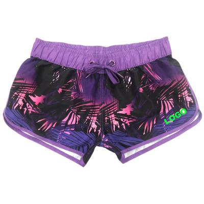 China Summer QUICK DRY Custom Hawaiian Women Knit Swimwear OEM Quick Dry Booty Shorts Casual Surfing Hot Shorts Wholesale Beach Women Shorts for sale