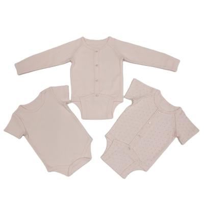 Chine Unisexe Bodysuit pour tout-petits Ensemble de jumpers de coton pour bébés avec support à manches courtes à vendre