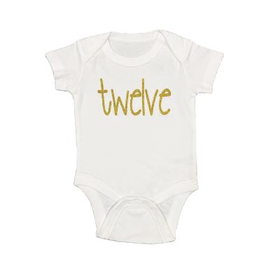 China Glitter Printing Baby Rompers 100% Cotton One Piece Sale Bodysuit Gift Set Box Packing for sale