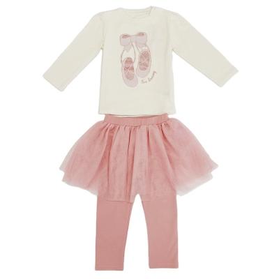 China Estilo e conforto 2pcs Baby Girls Clothing Set 100% algodão para uso ao ar livre à venda