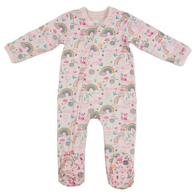 China Newborn Bodysuit Rompers with Zipper Close and Printing Pattern in Customized Color for sale