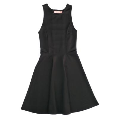 China Style Sleeveless Elegant Black Little Girl Kids Party Dress 92% Polyester 8% Spandex for sale