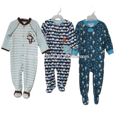 China Gewirktes Unisex-Baby-Footie mit Tier-Patch-Brädern, Knopf oder Reißverschluss zu verkaufen