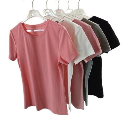 China T-Shirts für Damen, Baumwoll-Spandex-Riegel, T-Shirts für Frauen, Soft Hand Feel zu verkaufen