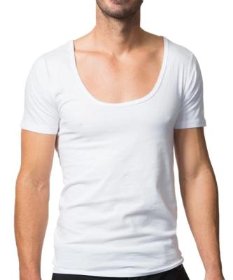 China Aanpassen Logo O V Neck Casual Sports Tshirt in 100% gecombeerd katoen Pre-shrinkage Te koop