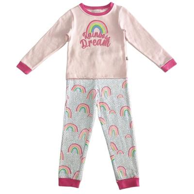 China Customized Winter Home Wear Clothes Set Printed Kids Pajamas for Girls for sale