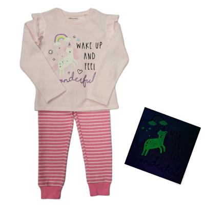 China Ropa de dormir de algodón 100% impresa para niñas Diseño personalizado en otoño e invierno en venta