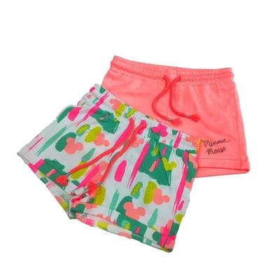 China Printed Skin Friendly Anti-shrink Infants Sweatpants Fashion Beach Pant Summer Set Organic Cotton Baby Girl Shorts for sale