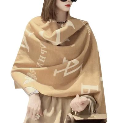 China European American Europe and the United States new autumn and winter cashmere plaid color matching ladies with tassel shawl fashion scarf for sale