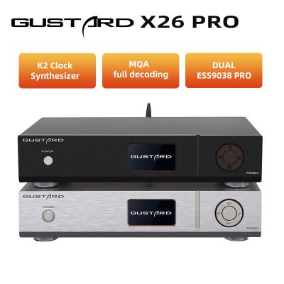 China Gustard DAC-X26PRO MQA DAC ESS9038 PRO*2 5.0 DSD512 PCM768KHz Decoder ESS9038 PRO*2 for sale