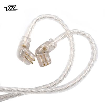 China PVC KZ ZSN Earphones Silver 2PIN Cable 2PIN Terminal 0.75mm High Purity Earphone Cable Gold Plated Oxygen-Free Copper Wire for sale