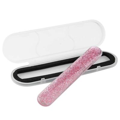 China Custom nail polisher design printed crystal nano glass nail file for sale