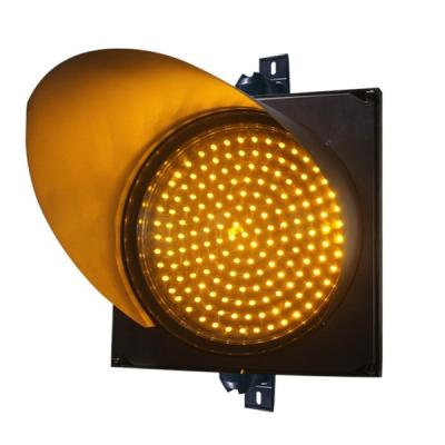 China PC led hot traffic lights! 300mm Wide Amber Yellow Traffic Single Voltage Light for sale