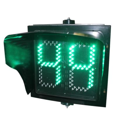 China Traffic Pavement Safety Square LED Countdown Timer 2 Digits Traffic Light for sale