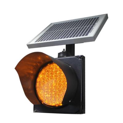 China High Quality Anti-UV Plastic PC LED Energy Saving Solar Power Warning Flash Traffic Light For Traffic Safety for sale