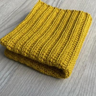 China F-9621easy viable pattern knitted custom yellow absorbent cloth crochet dish towel kitchen reusable dish towel for wholesale for sale