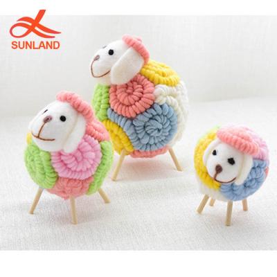 China 2019 New Plush F-4637 Christmas Toy Colorful Cute Sheep Wool Felt Mini Plush Animal Toys Custom Wholesale for sale