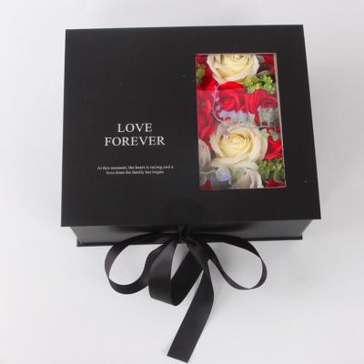 China New hot sale F-4686 handmade soap flower rose gift beauty box rose unique gift wedding artificial flowers for mother daughters custom for sale